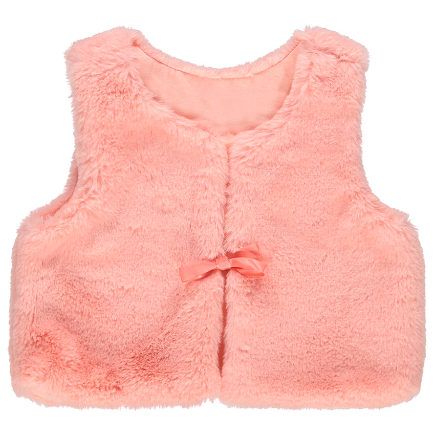 Αμάνικη ζακέτα από sherpa με επένδυση ζέρσεϊ 