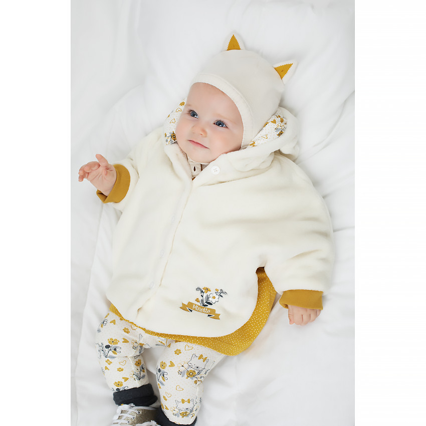 Κάπα από sherpa με κουκούλα και ζέρσεϊ επένδυση με μανίκια 