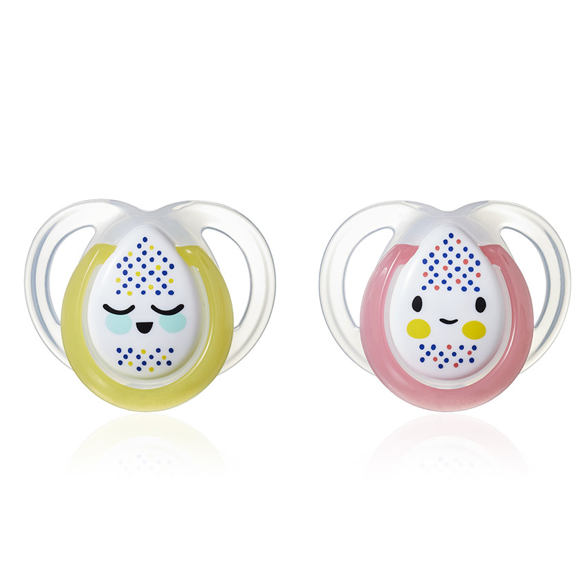 Πιπίλες σιλικόνης NIGHT 0-6 μηνών 