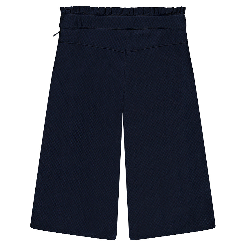 Φαρδύ παντελόνι από βαμβακερό ύφασμα με ανάγλυφη ύφανση  