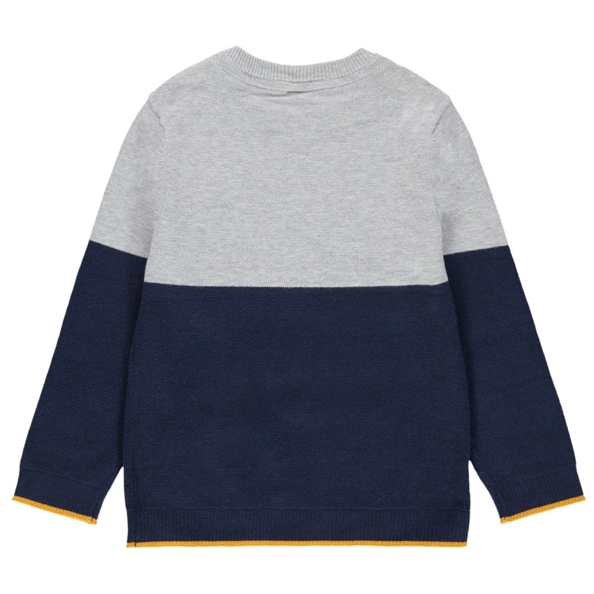 Δίχρωμο πλεκτό με ζακάρ μοτίβο ποδήλατο 