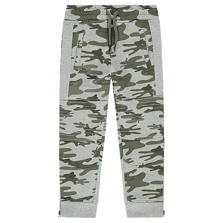 Παιδικά - Παντελόνι φόρεμας από δίχρωμη φανέλα με ραφές 