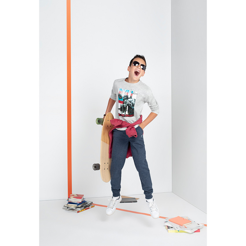 Παιδικά - Μακρυμάνικη μπλούζα από ζέρσεϊ με διακοσμητική στάμπα 