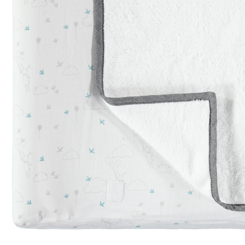 Housse de matelas à langer imprimée avec tapis amovible 