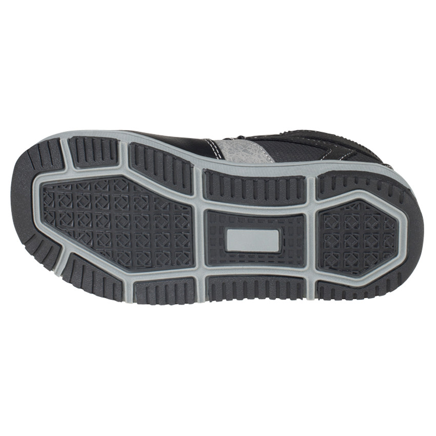 Baskets montantes aspect cuir à lacets et scratch 