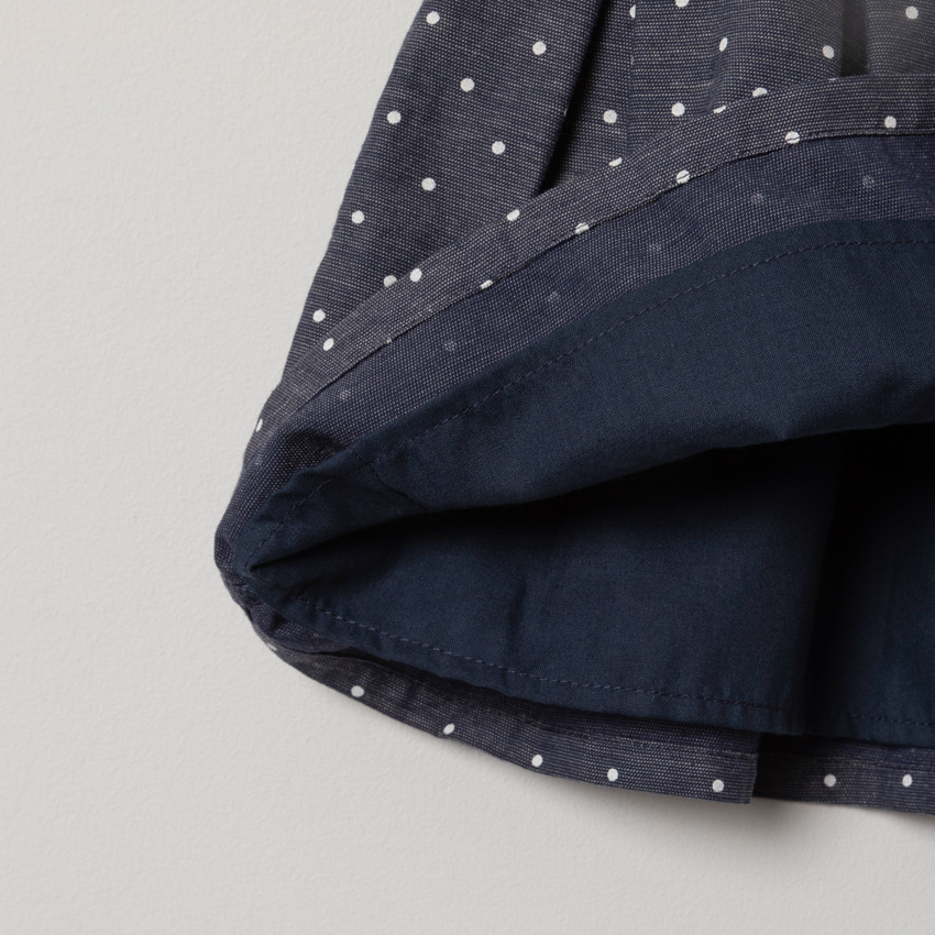 Φόρεμα αμάνικο πουά με  φιόγκο 