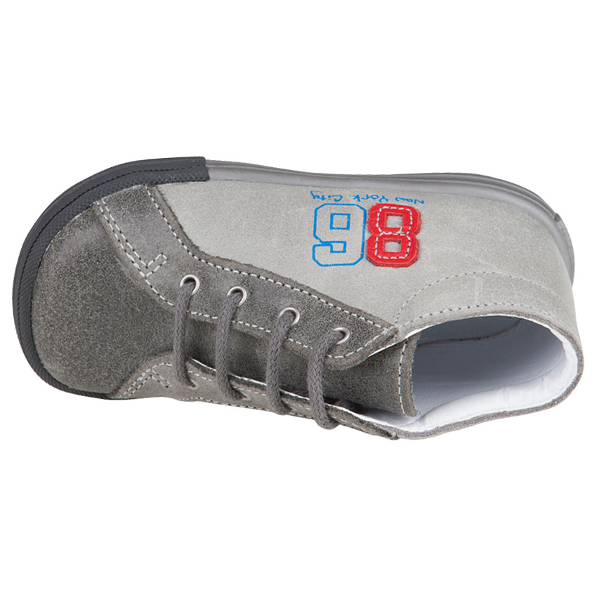 Bottillons en cuir à lacets 