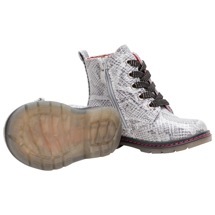 Ψηλά μποτάκια με ανάγλυφο μοτίβο δέρμα φιδιού  