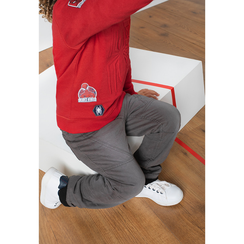 Ίσιο παντελόνι από βαμβακερή ποπλίνα με επένδυση φλις 