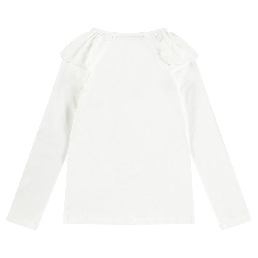 Μακρυμάνικη μπλούζα με βολάν στους ώμους και αστεράκι από πούλιες 