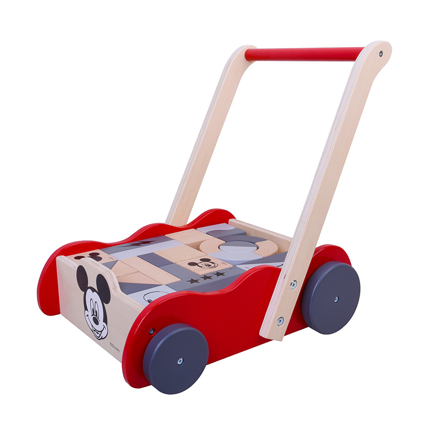 Ξύλινο παιχνίδι  καρότσι Mickey 