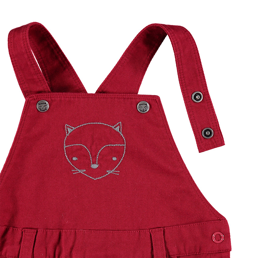 Βαμβακερή σαλοπέτα με κεντημένη αλεπού 