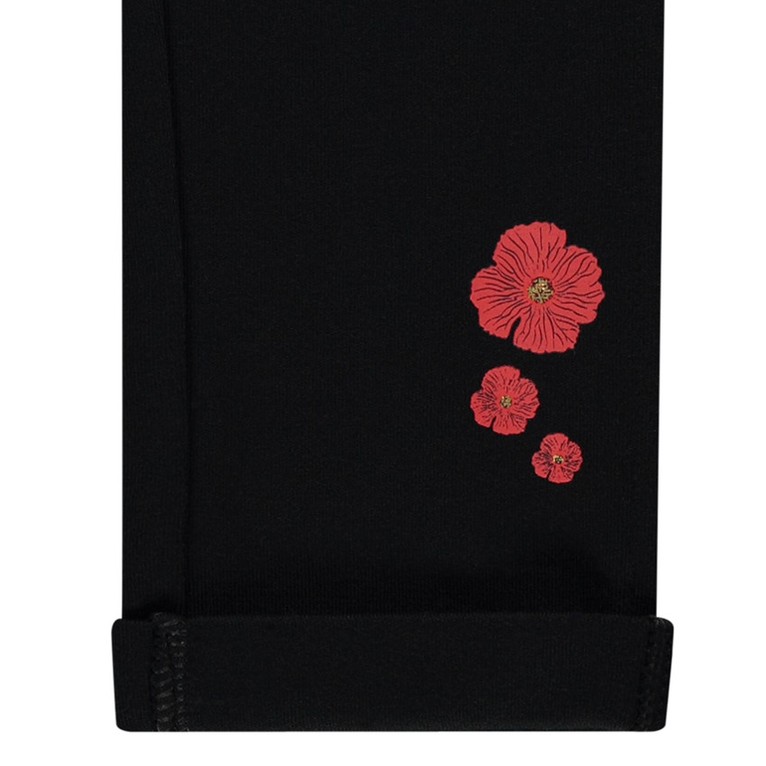 Κολάν σε ελαστική ύφανση milano με τυπωμένες παπαρούνες 