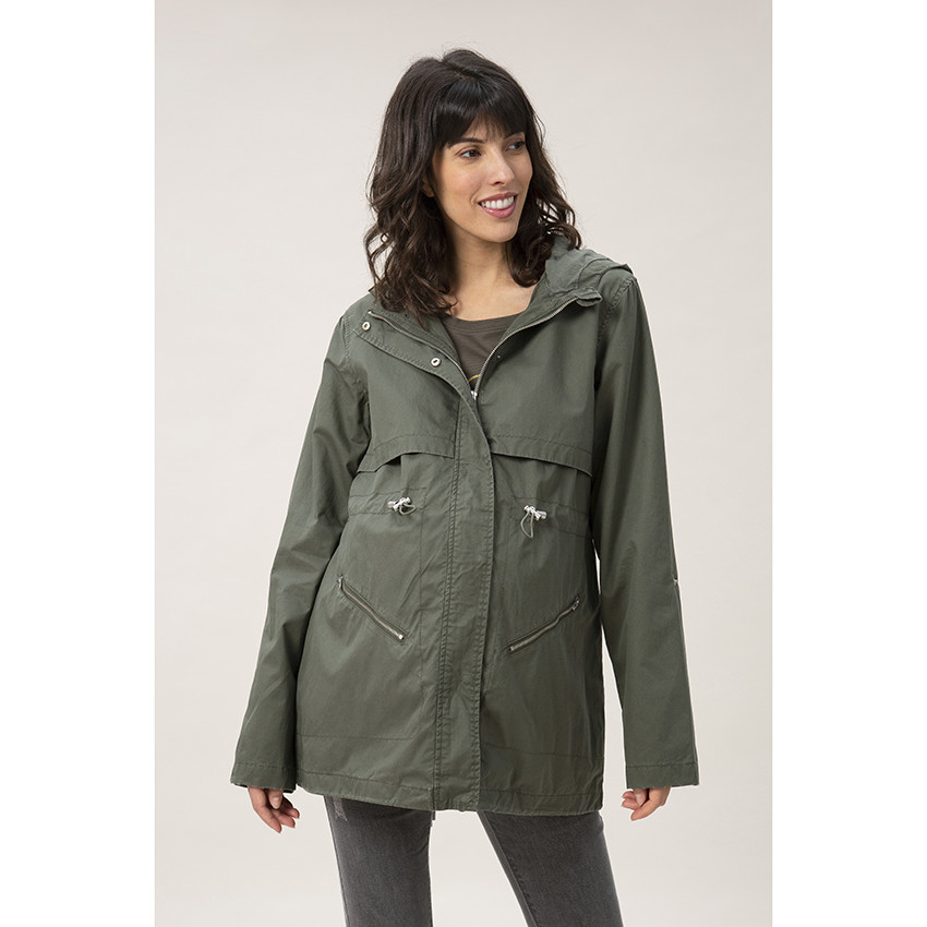 Μπουφάν εγκυμοσύνης με ενσωματωμένη θήκη και κουκούλα για το μωρό 