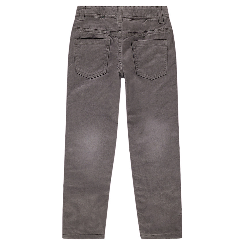 Ίσιο παντελόνι από βαμβακερή ποπλίνα με επένδυση φλις 