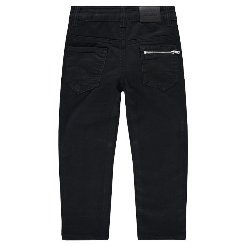 Μονόχρωμο παντελόνι σε ίσια γραμμή με τσέπες με φερμουάρ 