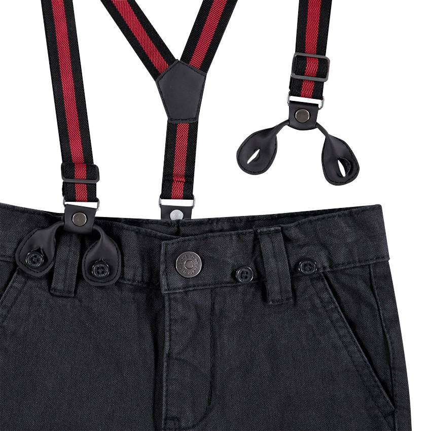 Παιδικά - Παντελόνι με νηματοβαφή και αφαιρούμενες τιράντες 