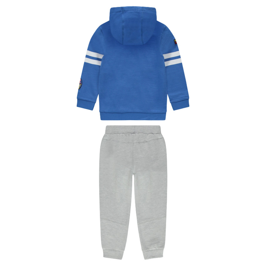 Φόρμα από δίχρωμη φανέλα με σήματα και στάμπες 