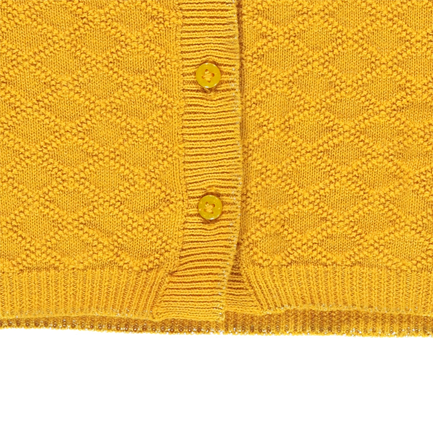 Κοντό ζακετάκι από βαμβάκι και μαλλί με διαφορετικές πλέξεις 