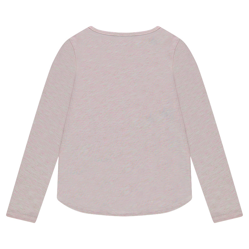 Παιδικά - Μακρυμάνικη μπλούζα μελανζέ με μεταλλιζέ ίνες στην ύφανση  