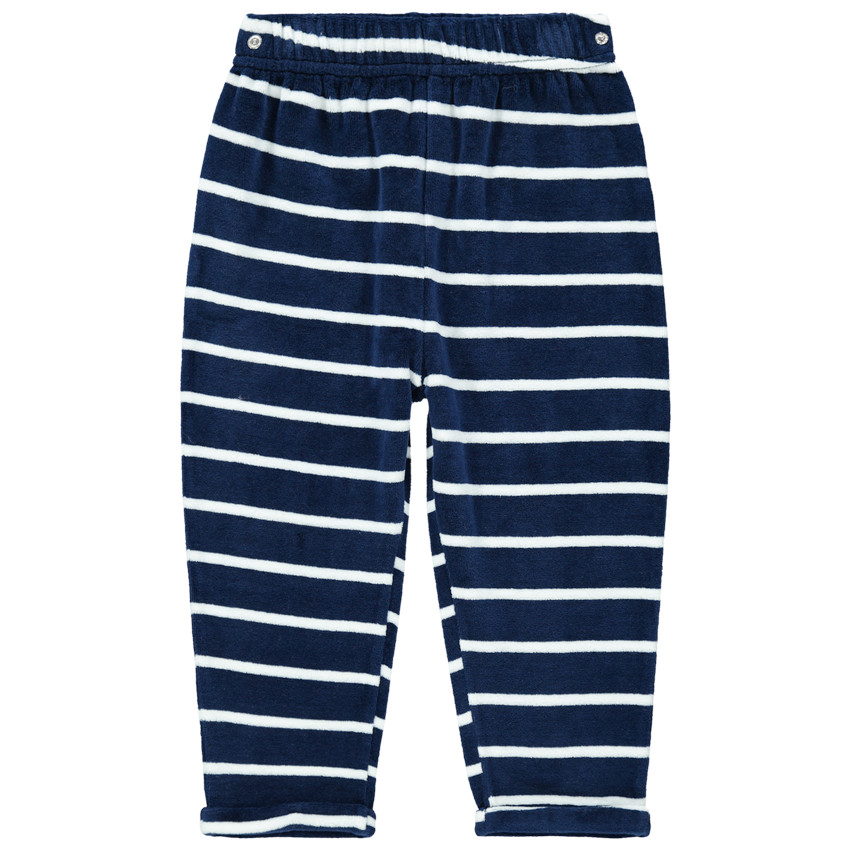 Πιτζάμα βελουτέ με δεινόσαυρο και παντελόνι ριγέ 