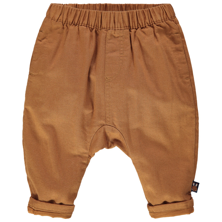 Καμηλό παντελόνι με ζέρσεϊ επένδυση και λάστιχο στη μέση 