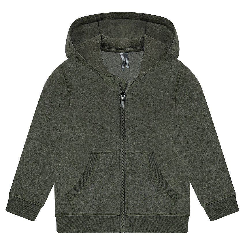 Παιδικά - Φανελένια ζακέτα με κουκούλα και φερμουάρ 