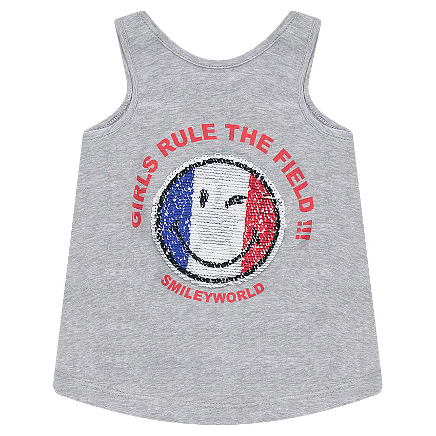 Αμάνικο με μοτίβο Smiley κεντημένο με μαγικές πούλιες, ειδική έκδοση για το Μουντιάλ 2018 