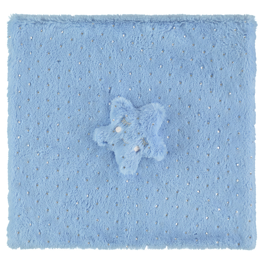 Πανάκι παρηγοριάς από φλις με πουά μοτίβο και αστεράκι 