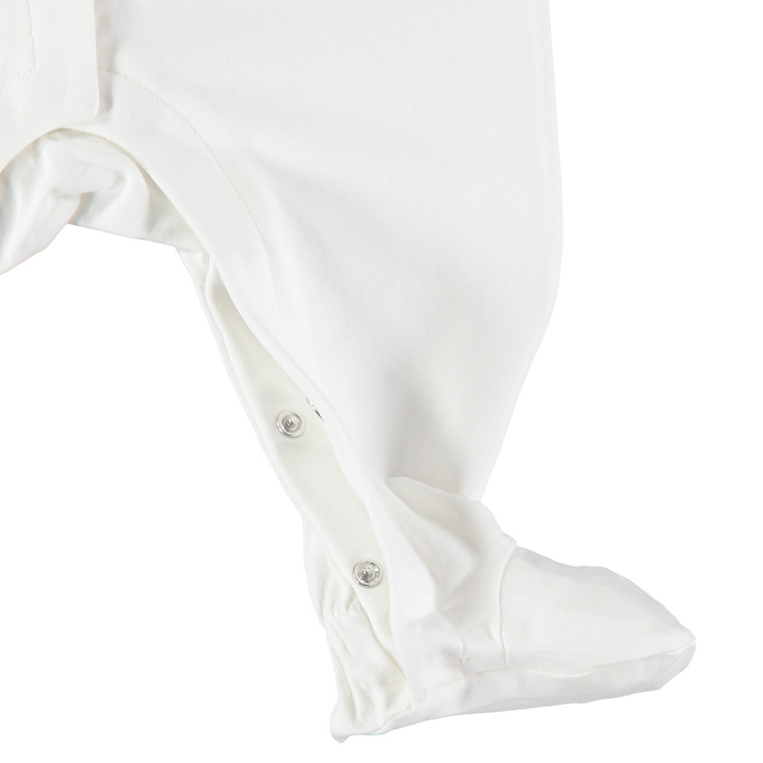 Φορμάκι από οργανικό βαμβάκι με γιακά με βολάν και τυπωμένο κύκνο  