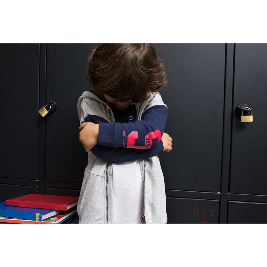 Ζακέτα με κουκούλα από φανέλα και τυπωμένα κείμενα 