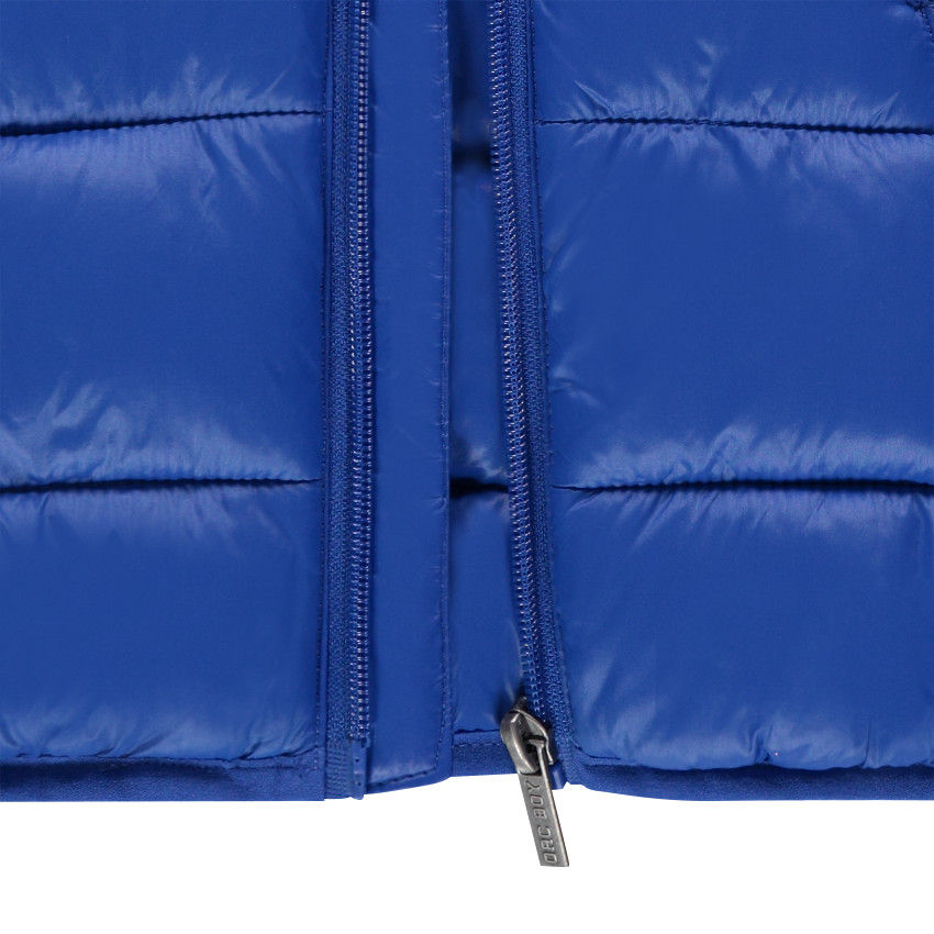 Ελαφρύ μπουφάν με λωρίδα σε αντίθεση και μπάλωμα 