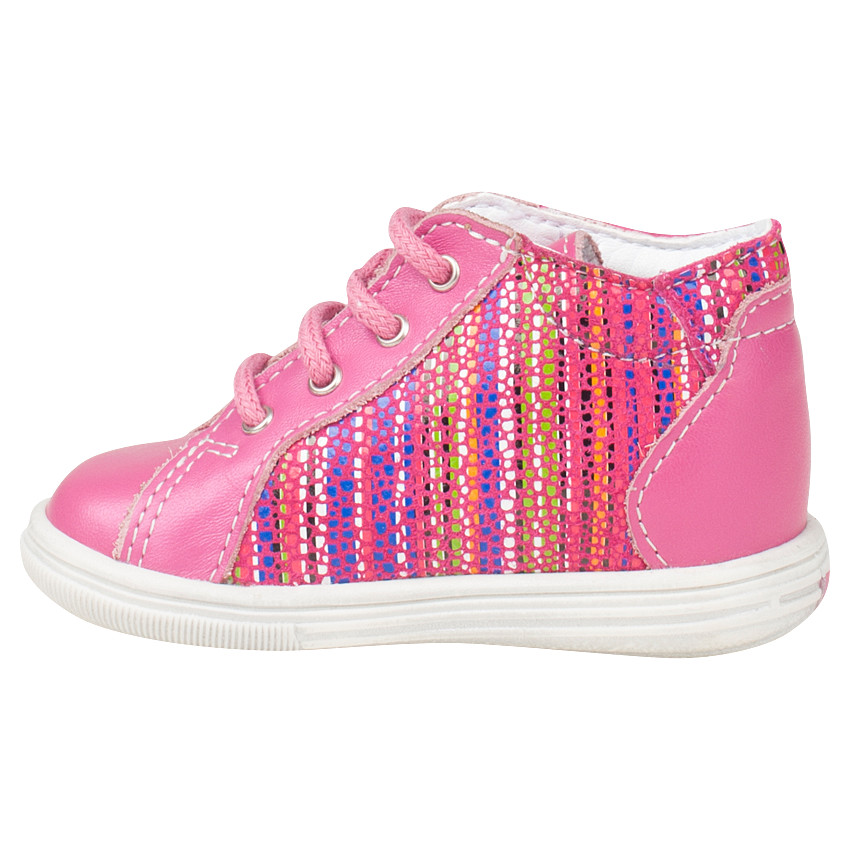 Δερμάτινα μποτάκια με φαντεζί πολύχρωμο σχέδιο 