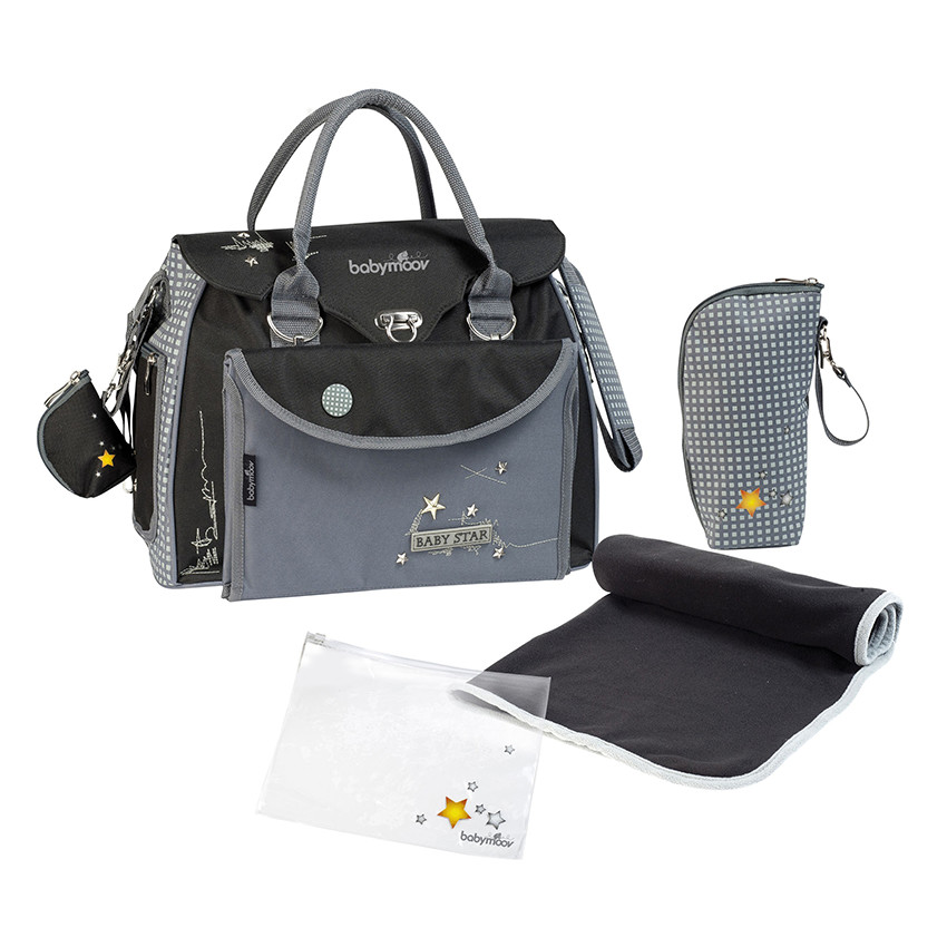 Βρεφική τσάντα αλλαγης Baby Star - Μαύρο / Γκρι 