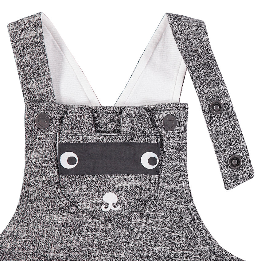 Σύνολο με μακρυμάνικο πόλο και μελανζέ σαλοπέτα με τσέπες 