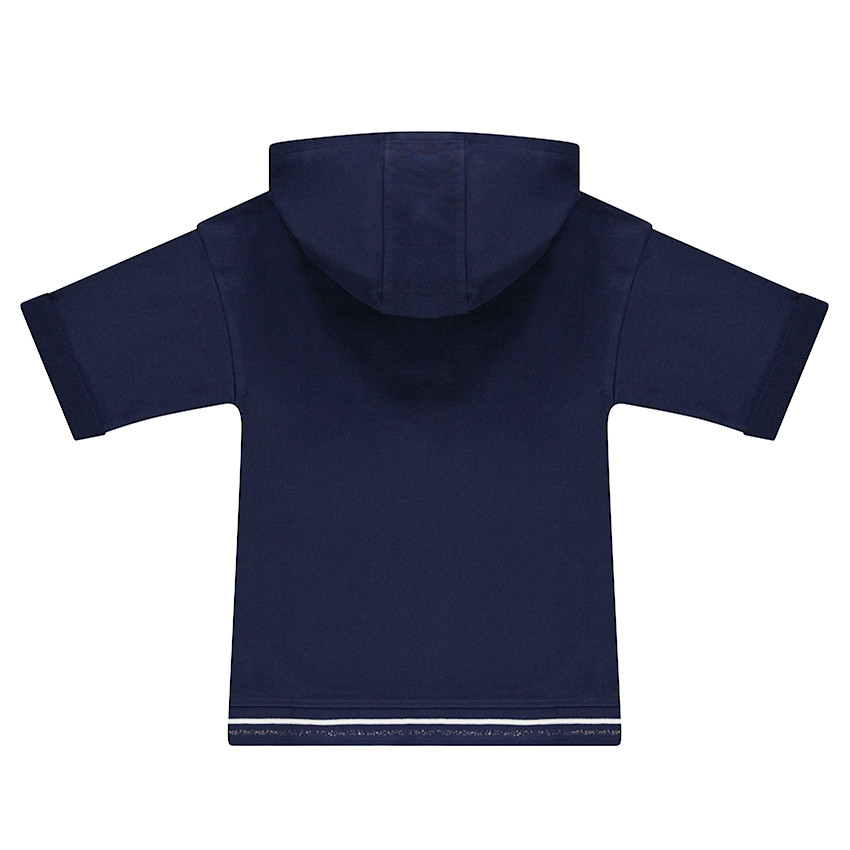 Παιδικά - Φανελένιο φούτερ με κουκούλα και φαντεζί κορδόνια 