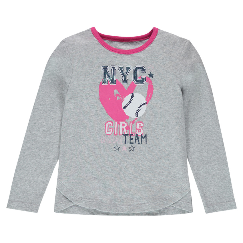 Μακρυμάνικη μπλούζα με φαντεζί τύπωμα 