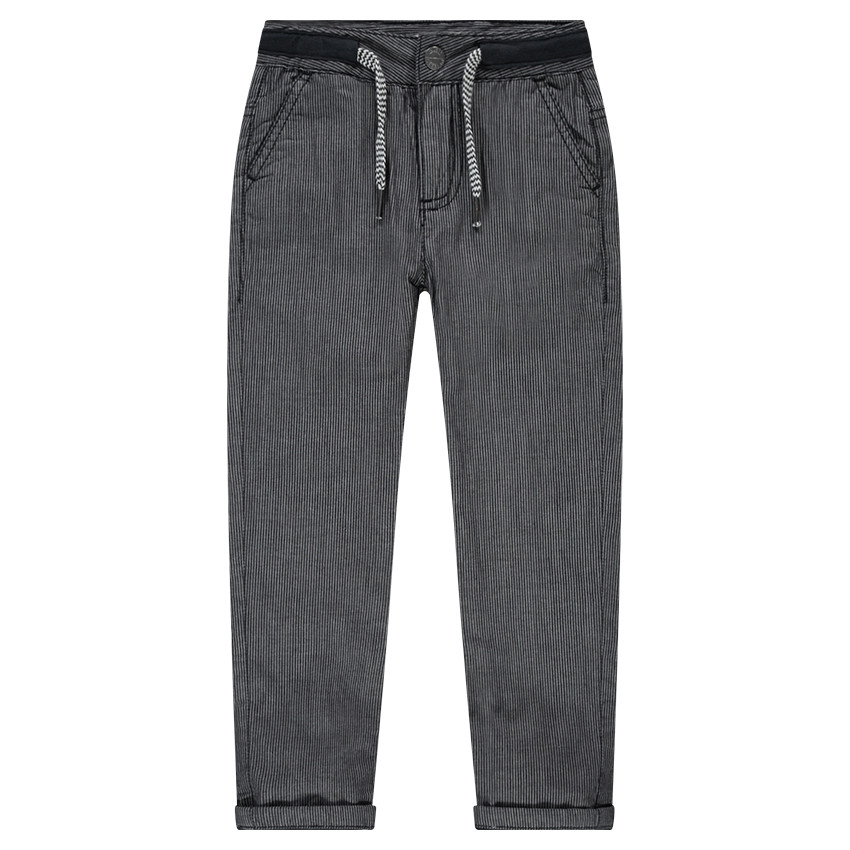 Παντελόνι με επένδυση ζέρσεϊ με λεπτές ρίγες 