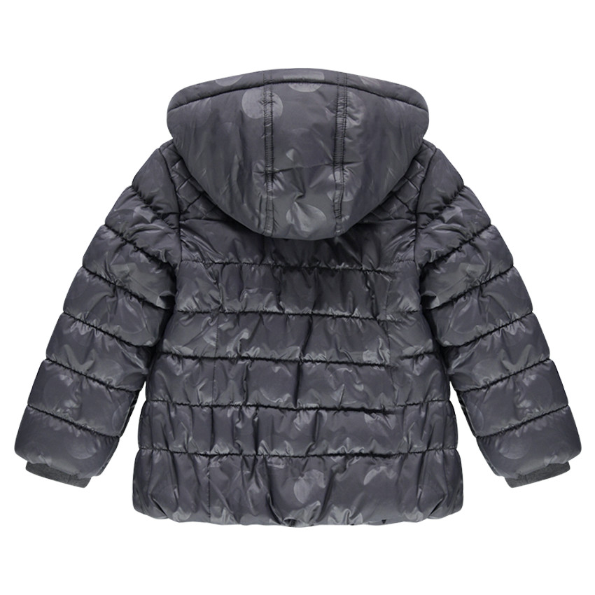 Καπιτονέ μπουφάν με επένδυση από sherpa και κεντημένα λουλούδια 