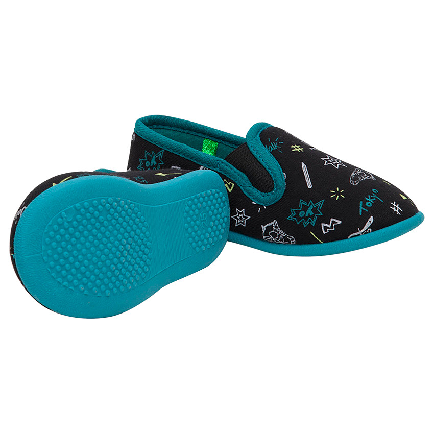 Χαμηλά παντοφλάκια με εμπριμέ μοτίβο και λάστιχο 