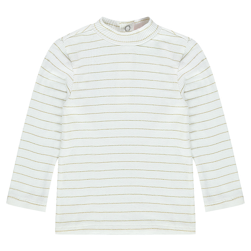 Ριγέ ζιβάγκο σε ριμπ ύφανση με όρθιο λαιμό 