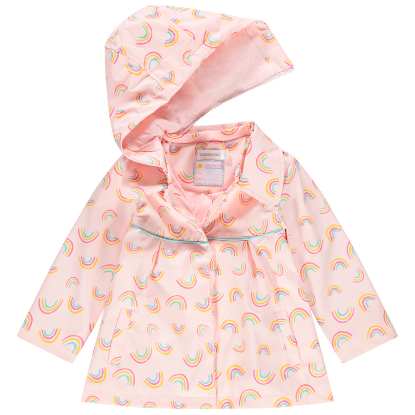 Παρκά από καουτσούκ με μοτίβο ουράνια τόξα σε όλη την επιφάνεια 