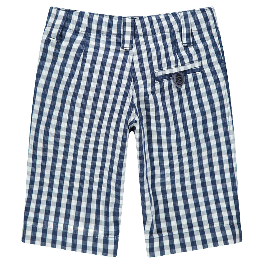 Βαμβακερή βερμούδα με μικρά καρό 