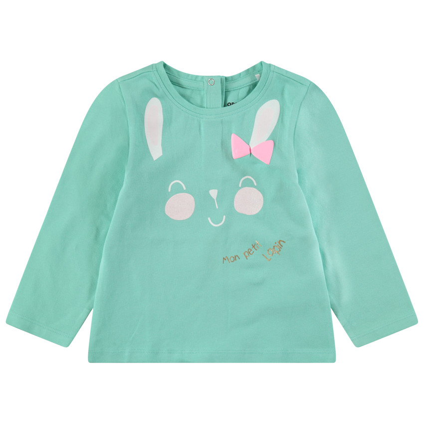 Μακρυμάνικη μπλούζα ζέρσεϊ με διακοσμητική στάμπα  