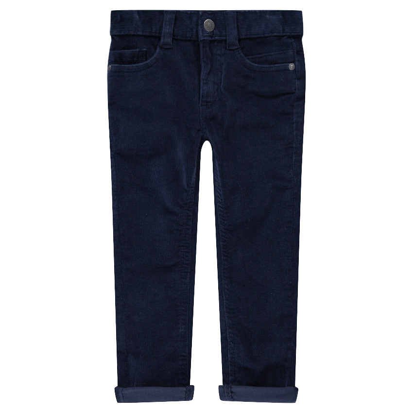 Μονόχρωμο παντελόνι από βελούδο κοτλέ 