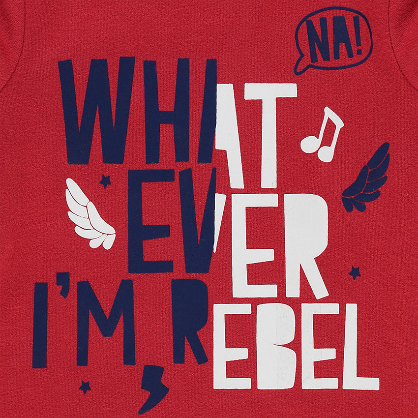 Μακρυμάνικη μπλούζα από ζέρσεϊ με τυπωμένο διακοσμητικό μοτίβο 