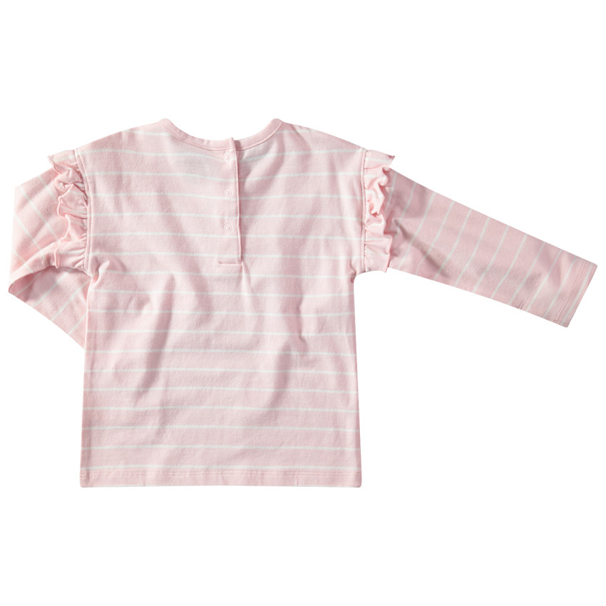 Μακρυμάνικη ριγέ μπλούζα με ανάγλυφα μοτίβα από παγιέτες 