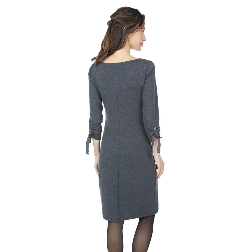 Φόρεμα εγκυμοσύνης από μελανζέ ύφασμα με μήνυμα 