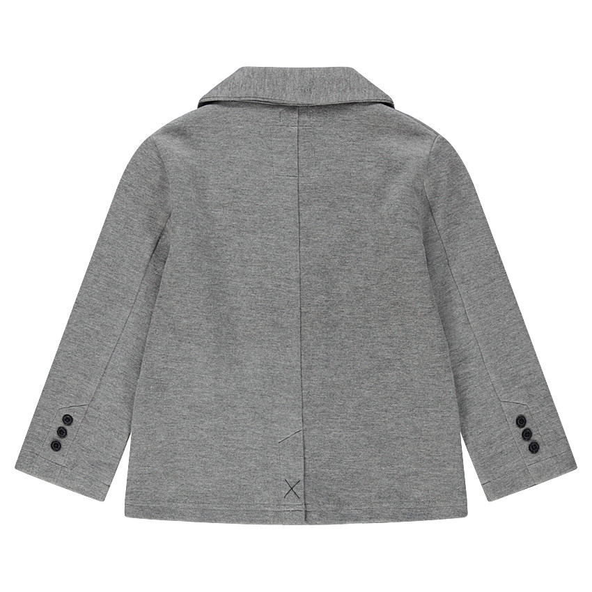 Μπλέιζερ από μελανζέ ζέρσεϊ με βελούδινες λεπτομέρειες 