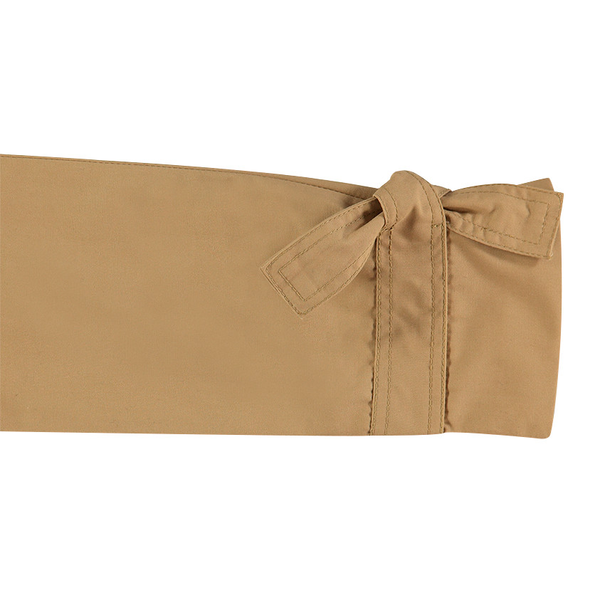 Καμπαρντίνα στο χρώμα της άμμου με επένδυση από sherpa και διακοσμητικά κεντήματα 